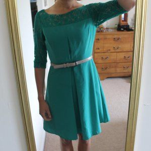 Jessica Simpson Mint Green Lace 3/4 Sleeves Dress